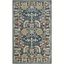 Heirloom Floral Dark Blue Wool 4' x 6' Hand-Tufted Rug