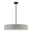 Elmhurst Black Nickel Glass LED Drum Pendant Light