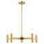 Copenhagen Satin Brass 5-Light Industrial Chandelier