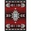 Southwestern Geometric Red and Grey Synthetic Area Rug