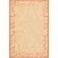 Reversible Red/Natural Synthetic Rectangular Easy-Care Rug 2' x 3'7"