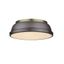 Transitional Aged Brass & Rubbed Bronze 14" Flush Mount Light