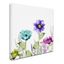 Floral Watercolor Blue and Purple Framed Canvas Art