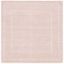 Hand-tufted Wool Square Area Rug in Light Pink/Ivory - 5' x 5'