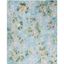 Lush Tropical Light Blue Floral 8' x 10' Synthetic Area Rug