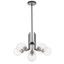 Elegant Parsons 27" Matte Black & Brushed Nickel Chandelier