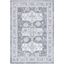 Abstract Gray Synthetic 4' x 6' Hand-Knotted Area Rug