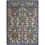 Allur Bohemian Navy and Jewel Tones 6' x 9' Synthetic Area Rug