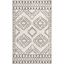 Gray Rectangular Stain-Resistant Synthetic Area Rug