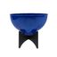 Norma 16'' French Blue Galvanized Steel Planter with Black Stand