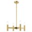 Copenhagen Satin Brass 4-Light Mini Industrial Chandelier