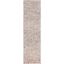 Ivory and Pink Hand-Knotted Wool Runner Rug