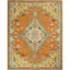 Bohemian Medallion 9' x 12' Orange Multicolor Easy-Care Area Rug