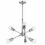 Mini Sputnik 20" Chrome Chandelier with White Ambient Light