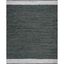 Gray Cotton and Cowhide 8' x 10' Handmade Reversible Area Rug