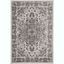 Silver Floral Reversible Synthetic 4' x 6' Area Rug