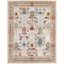 Aaden Hand-knotted Red and Beige Floral Rectangular Rug