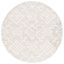 Gray Floral Handmade Wool Round Area Rug