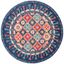 Handmade Geometric Round Tufted Wool Area Rug - 59" Blue