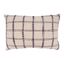 Natural Checkered Design Down-Filled Rectangular Throw Pillow