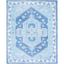 Saffron Blue Ivory 8' x 10' Flat Woven Wool Cotton Rug