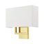 Elegant Pierson Polished Brass 2-Light ADA Wall Sconce