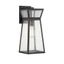 Matte Black Glass Lantern Outdoor Wall Light