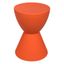 Orange Hourglass Acrylic Side Table with Hidden Storage