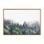 Lush Green Forest on a Foggy Day Framed Canvas Print