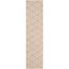 Beige and Brown Geometric Sisal Runner Rug, 2' x 8'