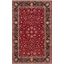 Heritage Red and Navy Hand-Tufted Wool Area Rug 6' x 9'