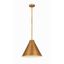 Eaton Sleek Conical 18" Pendant in Warm Rubbed Brass