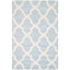 Light Blue and Ivory Hand-Tufted Wool Area Rug, 3' x 5'