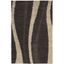 Florida Shag Dark Brown and Beige Synthetic Area Rug