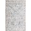 Ivory and Light Grey Rectangular Wool Area Rug, 4' x 6'