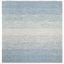 Coastal Charm Blue/Ivory Cotton 6' Square Handwoven Rug