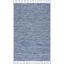 Navy and Beige Wool Flat Woven 5' x 8' Area Rug