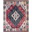 Rust and Multicolor Geometric 8' x 10' Synthetic Area Rug