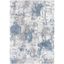 Gray and Blue Abstract Stain-Resistant Area Rug