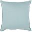 Aqua Cotton Slub 20" Square Throw Pillow with Flange