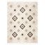 Ivory & Brown Diamond Braided Shag Area Rug 9' x 12'