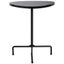 Berlin 21" Black Lacquer Wood and Metal Tripod Side Table