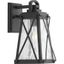 Creighton Black and Bronze Outdoor Wall Lantern with Clear Glass