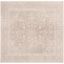 Beige and Cream Floral Synthetic Square Area Rug