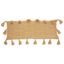 Mustard Yellow Textured Lumbar Pillow with Tassels 13" x 33"