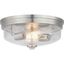 Blakely Brushed Nickel 2-Light Flush Mount with Clear Glass Shade