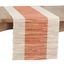 Rust and Beige Shimmering Banded Polyester Table Runner