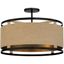 Windward Passage 4-Light Coal and Soft Brass Drum Ceiling Light