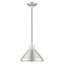 Contemporary Mini Cone Pendant Light in Brushed Aluminum