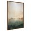 Green Mountain Abstract Canvas Art with Gold Frame